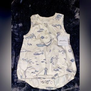 Pehr Organic Cotton Life Aquatic One Piece 6-12 mo